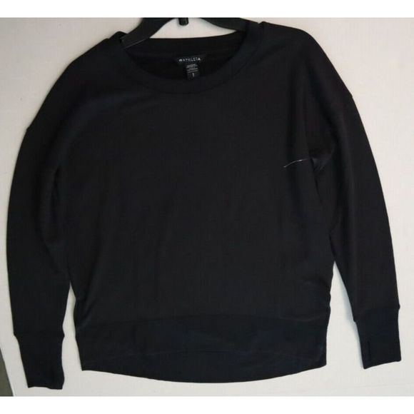 Athleta 870422 Women's Sz Small Black Triumph Crew Neck L/S Sweatshirt $79 - Picture 8 of 12